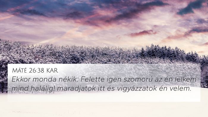 Máté 26:38 KAR Bible Verse Image