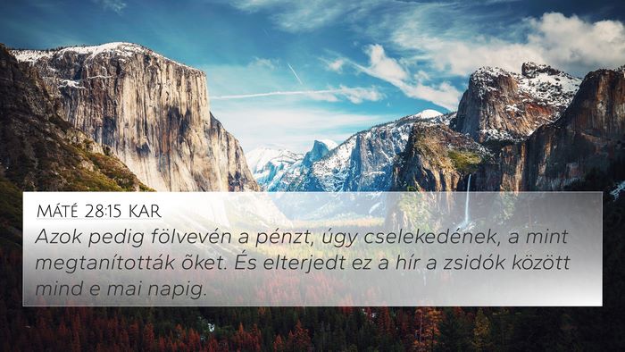 Máté 28:15 KAR Bible Verse Image