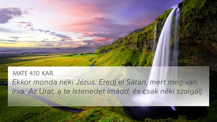 Máté 4:10 KAR Bible Verse Image