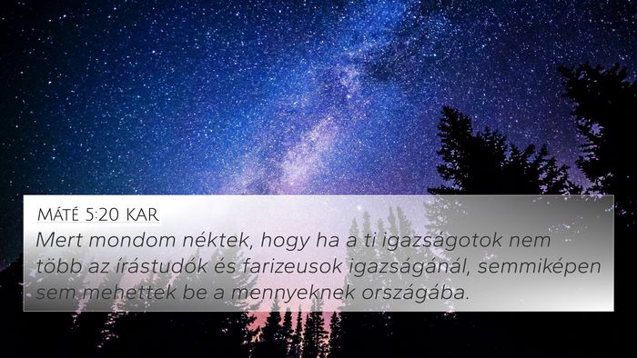 Máté 5:20 KAR Bible Verse Image