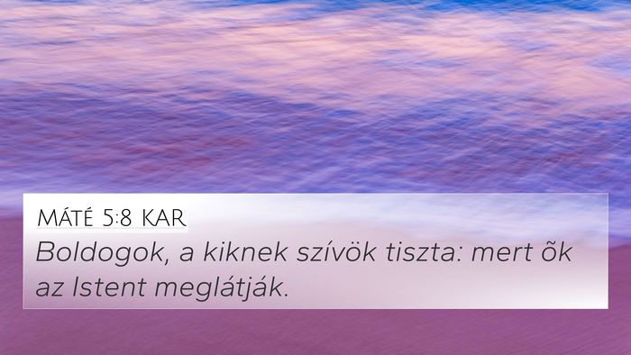Máté 5:8 KAR Bible Verse Image