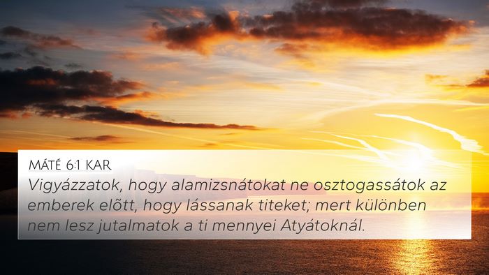 Máté 6:1 KAR Bible Verse Image