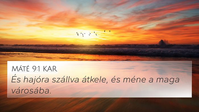 Máté 9:1 KAR Bible Verse Image