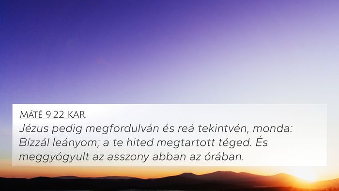 Máté 9:22 KAR Bible Verse Image