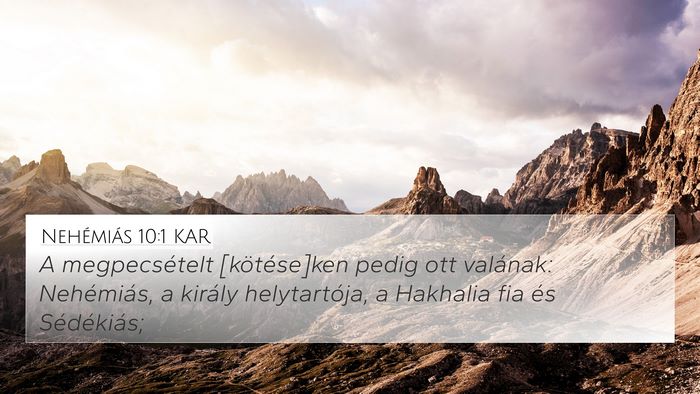 Nehémiás 10:1 KAR Bible Verse Image
