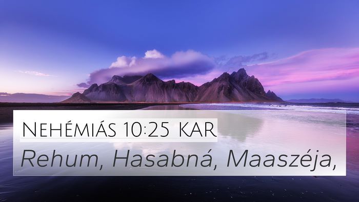 Nehémiás 10:25 KAR Bible Verse Image