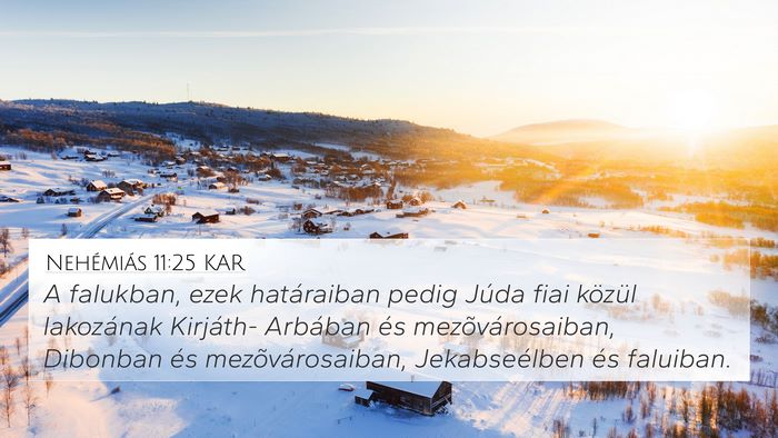 Nehémiás 11:25 KAR Bible Verse Image