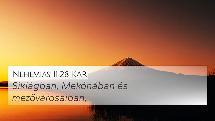Nehémiás 11:28 KAR Bible Verse Image