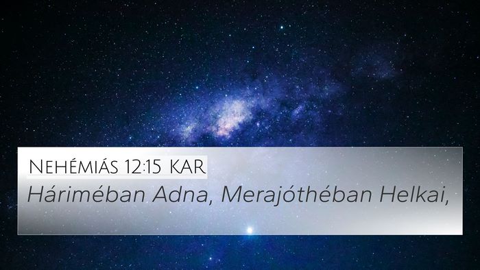 Nehémiás 12:15 KAR Bible Verse Image