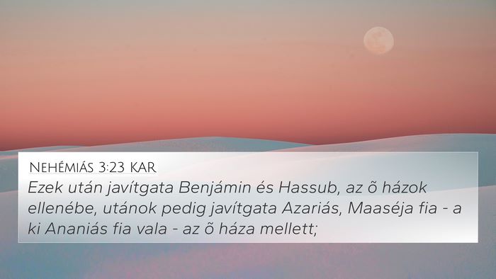 Nehémiás 3:23 KAR Bible Verse Image