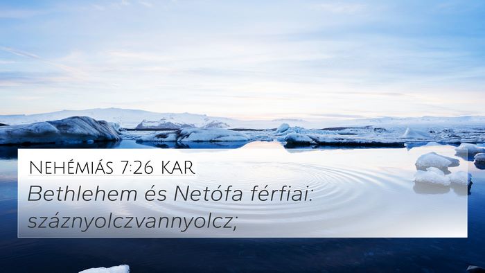 Nehémiás 7:26 KAR Bible Verse Image