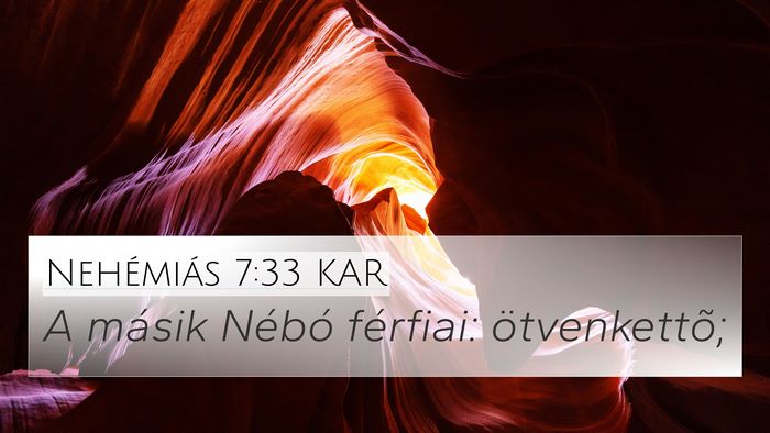 Nehémiás 7:33 KAR Bible Verse Image