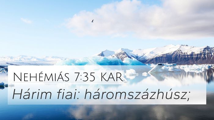 Nehémiás 7:35 KAR Bible Verse Image