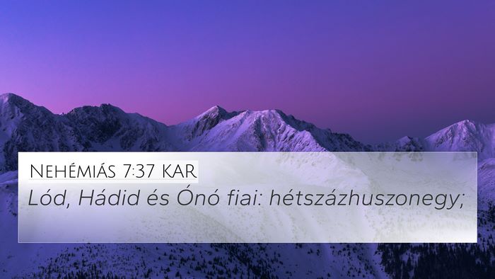 Nehémiás 7:37 KAR Bible Verse Image