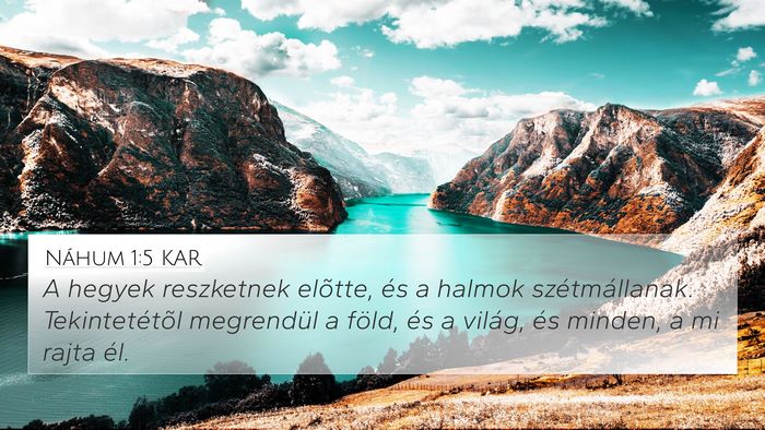 Náhum 1:5 KAR Bible Verse Image