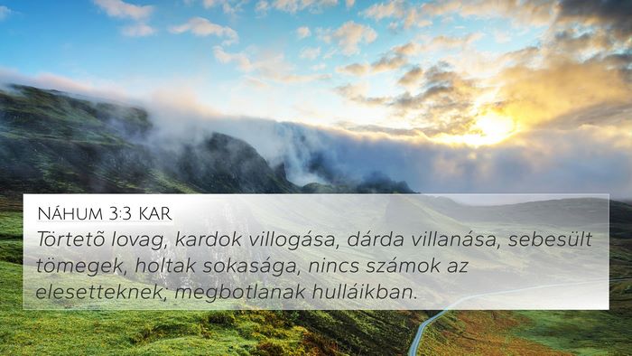 Náhum 3:3 KAR Bible Verse Image