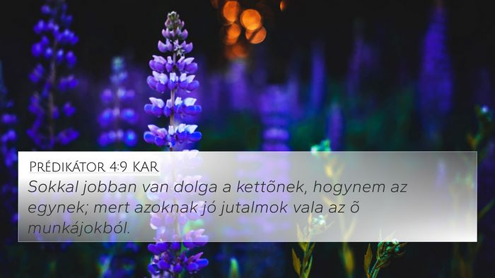Prédikátor 4:9 KAR Bible Verse Image