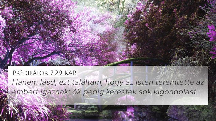 Prédikátor 7:29 KAR Bible Verse Image