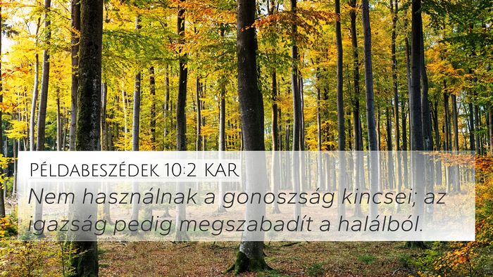 Példabeszédek 10:2 KAR Bible Verse Image