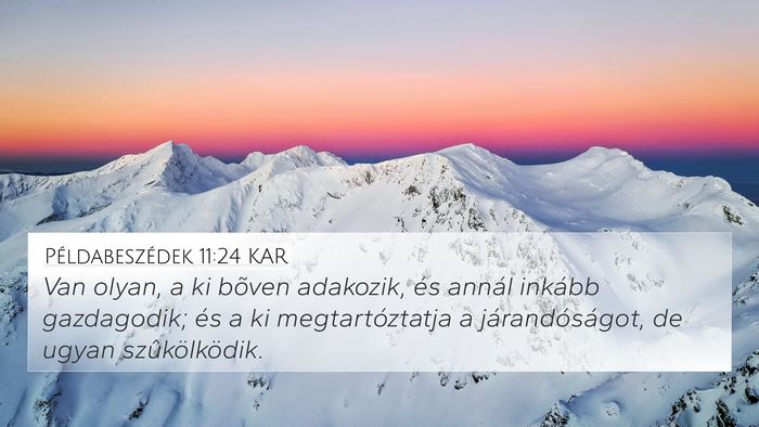 Példabeszédek 11:24 KAR Bible Verse Image
