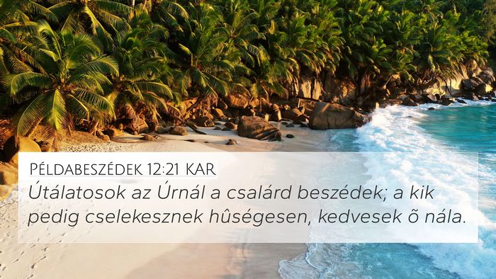 Példabeszédek 12:21 KAR Bible Verse Image