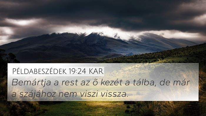 Példabeszédek 19:24 KAR Bible Verse Image