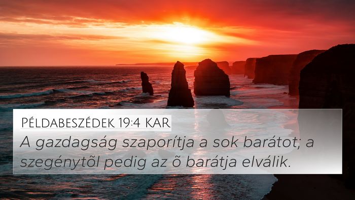 Példabeszédek 19:4 KAR Bible Verse Image