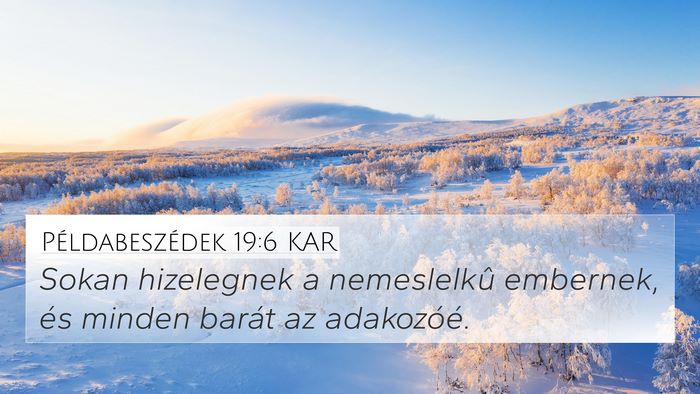 Példabeszédek 19:6 KAR Bible Verse Image