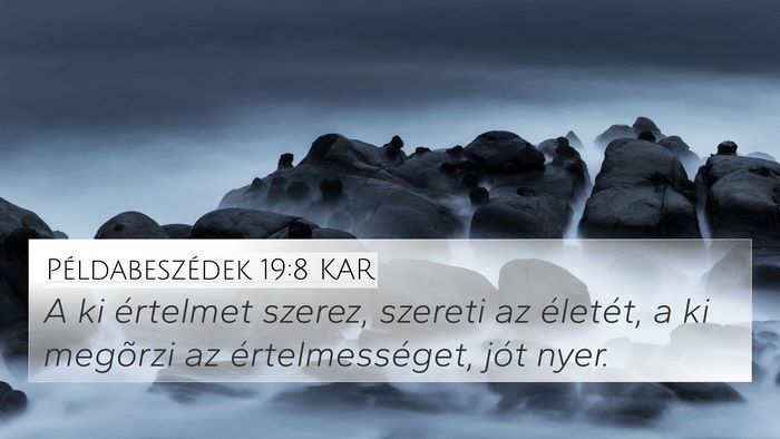 Példabeszédek 19:8 KAR 4K Wallpaper - A ki értelmet szerez, szereti az életét, a ki - 4K Wallpaper Bible Verse