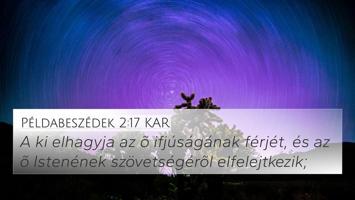 Példabeszédek 2:17 KAR Bible Verse Image