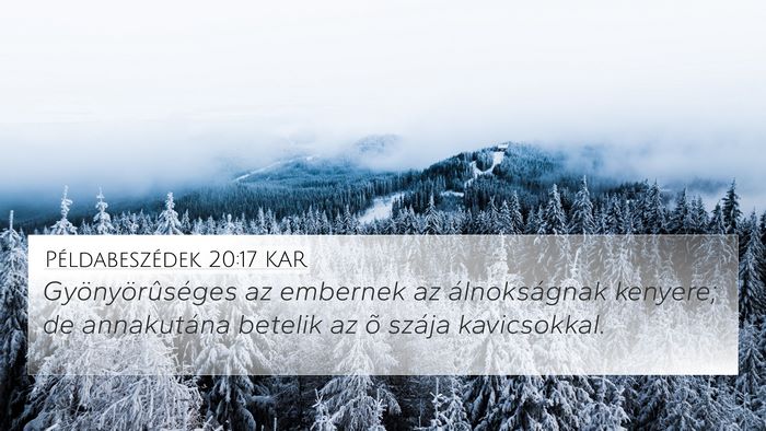 Példabeszédek 20:17 KAR Bible Verse Image