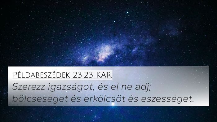Példabeszédek 23:23 KAR Bible Verse Image