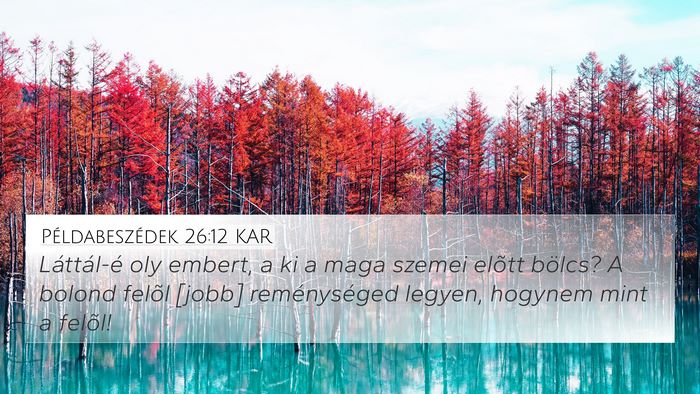 Példabeszédek 26:12 KAR Bible Verse Image