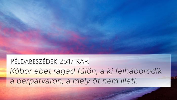 Példabeszédek 26:17 KAR Bible Verse Image