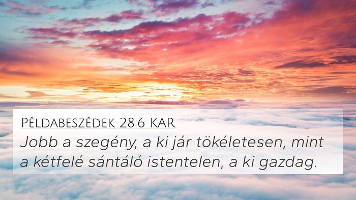 Példabeszédek 28:6 KAR Bible Verse Image