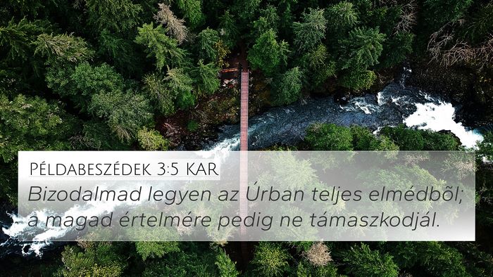 Példabeszédek 3:5 KAR Bible Verse Image