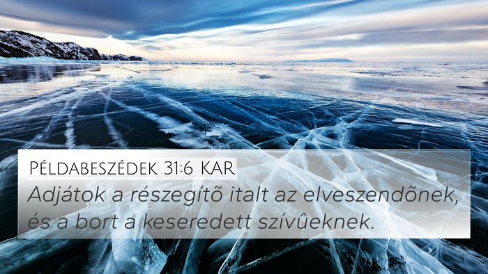Példabeszédek 31:6 KAR Bible Verse Image