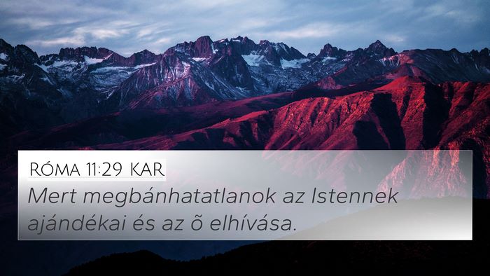 Róma 11:29 KAR Bible Verse Image