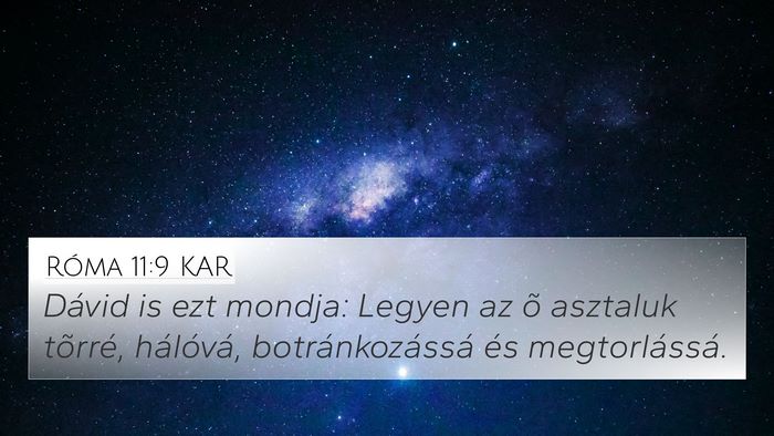 Róma 11:9 KAR Bible Verse Image
