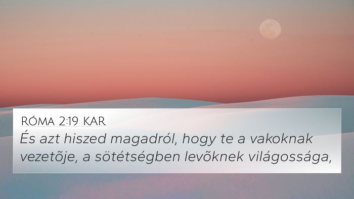 Róma 2:19 KAR Bible Verse Image