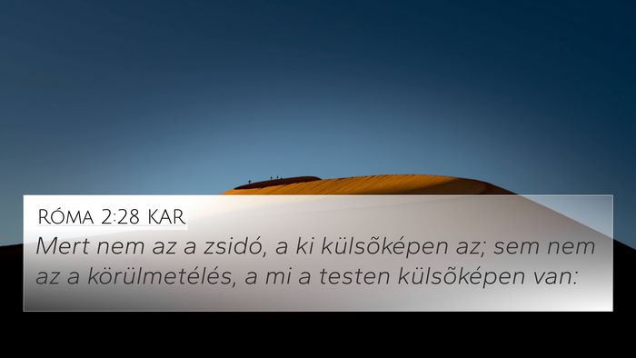 Róma 2:28 KAR Bible Verse Image