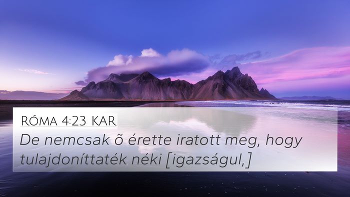 Róma 4:23 KAR Bible Verse Image