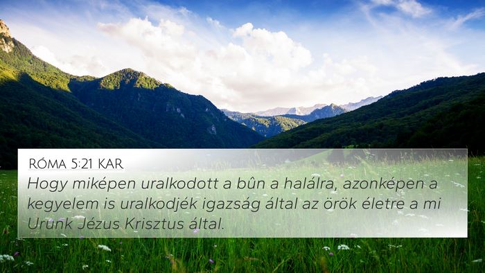 Róma 5:21 KAR Bible Verse Image