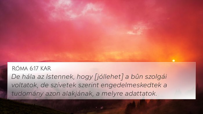 Róma 6:17 KAR Bible Verse Image