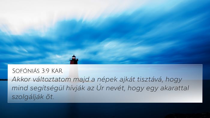 Sofóniás 3:9 KAR Bible Verse Image
