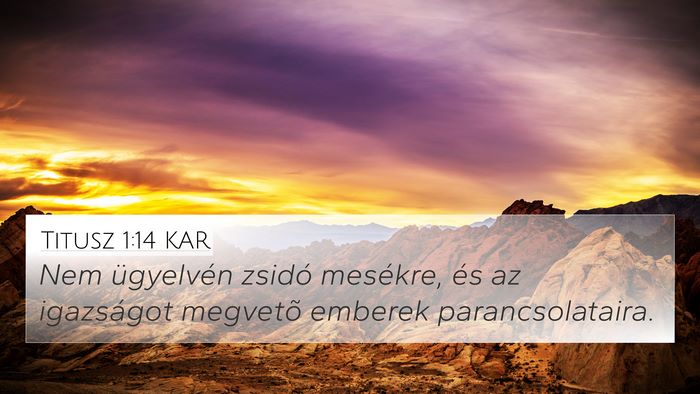 Titusz 1:14 KAR Bible Verse Image