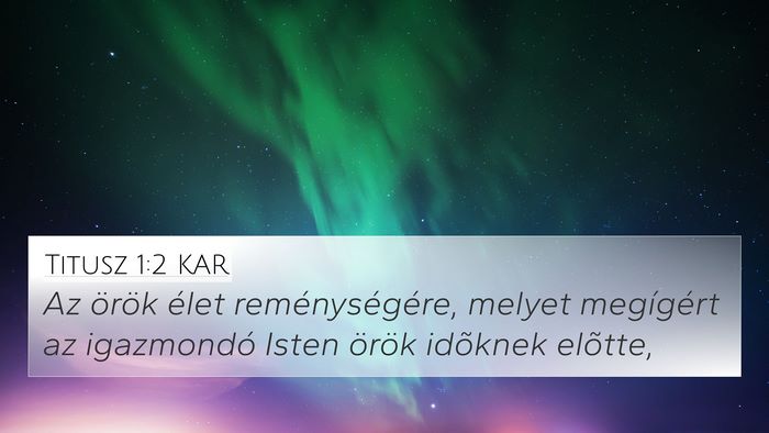 Titusz 1:2 KAR Bible Verse Image