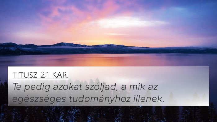 Titusz 2:1 KAR Bible Verse Image
