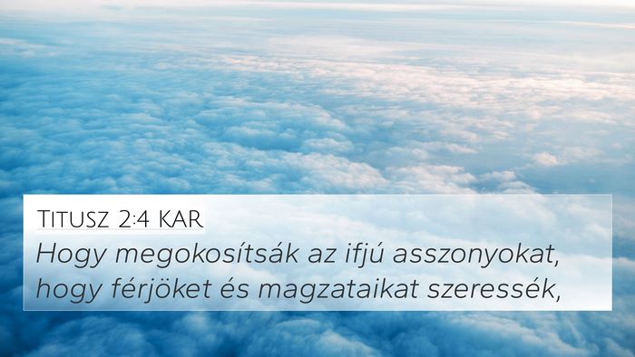 Titusz 2:4 KAR Bible Verse Image