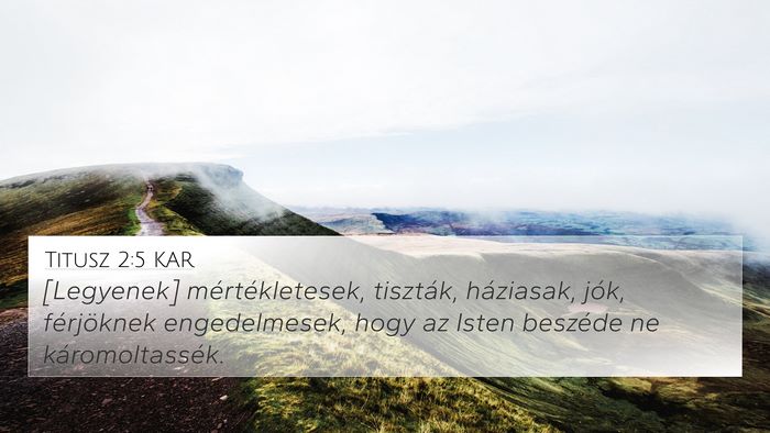 Titusz 2:5 KAR Bible Verse Image